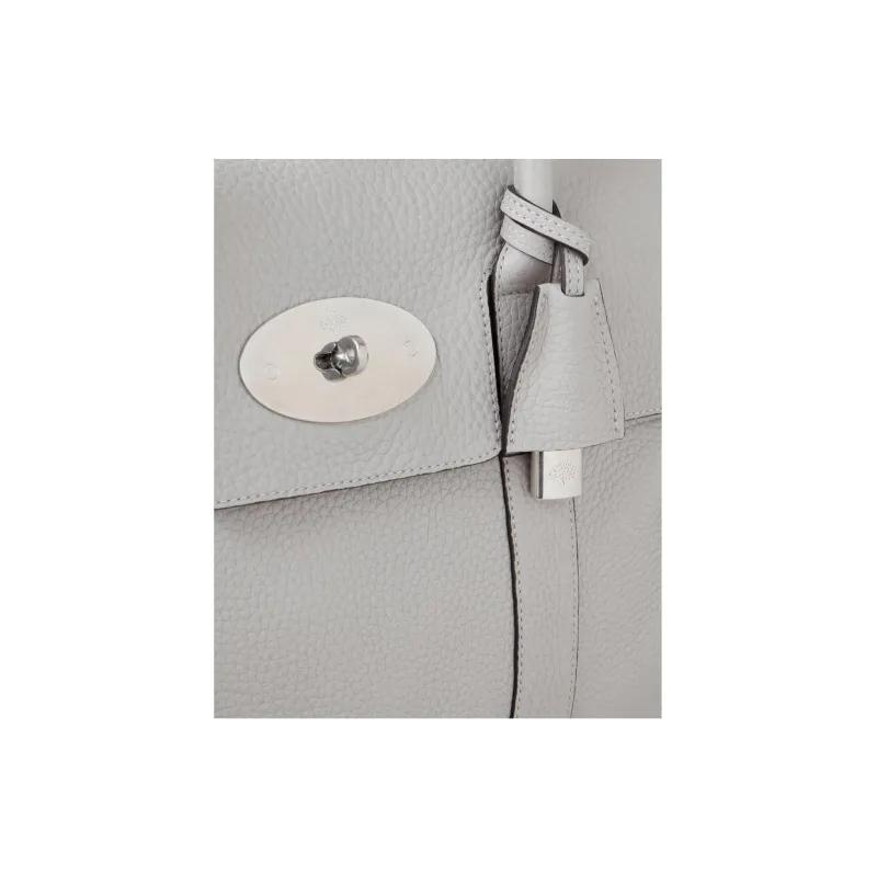 Mulberry Bayswater Cow Leather Shoulder Bag Crossbody Bag Handbag Small Size Women's Light Gray-4