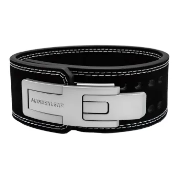 MANUEKLEAR Back Support Braces Protective Compression Black Cow Leather Unisex