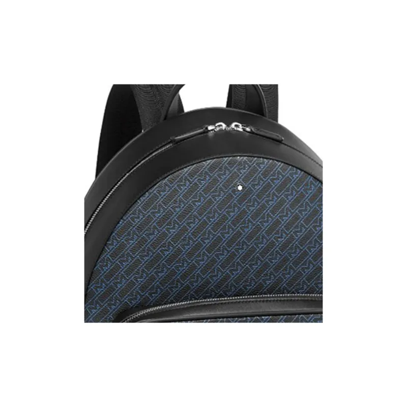 MONTBLANC M_Gram 4810 Canvas With Leather Backpack Tubas Men's Blue Black-7