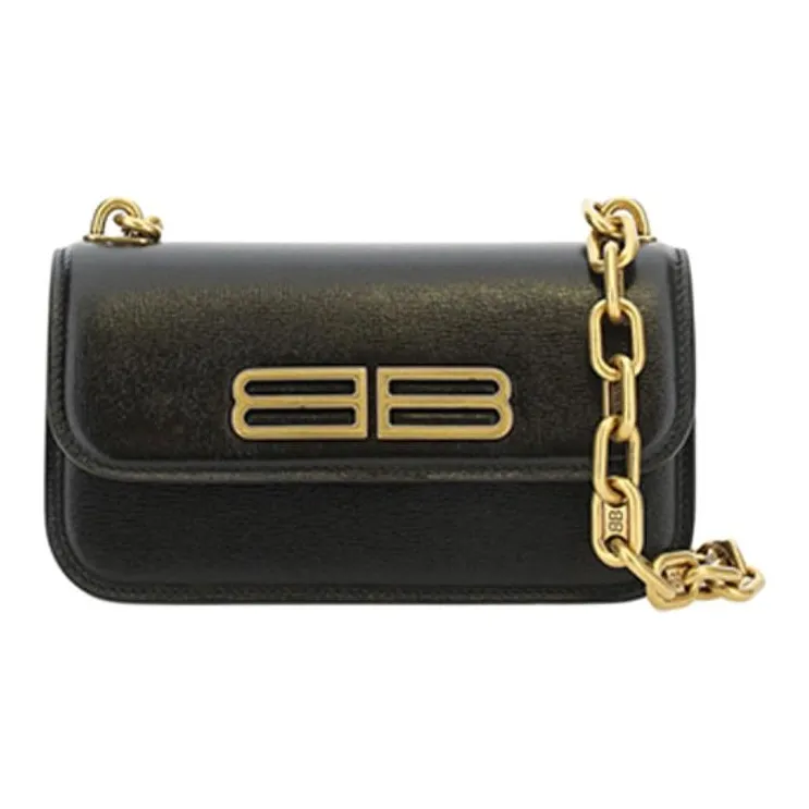 Balenciaga Women's Gossip XS Leather Shoulder Bag Black-1