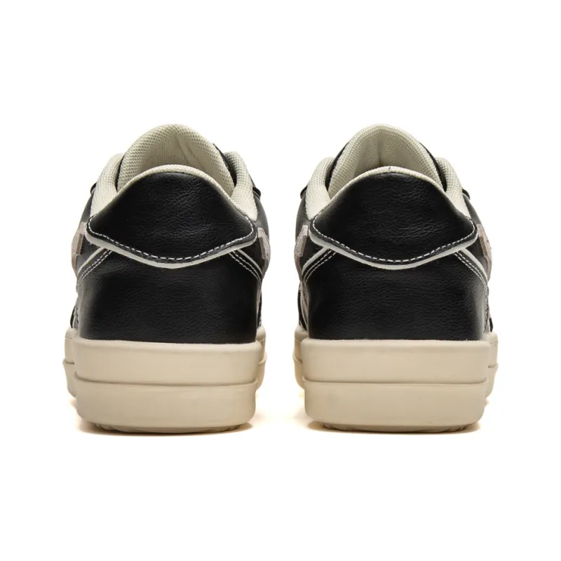 Youthloser Anti Slip And Wear Resistant Height Increasing Low Top Skateboard Shoes Men's Black-3