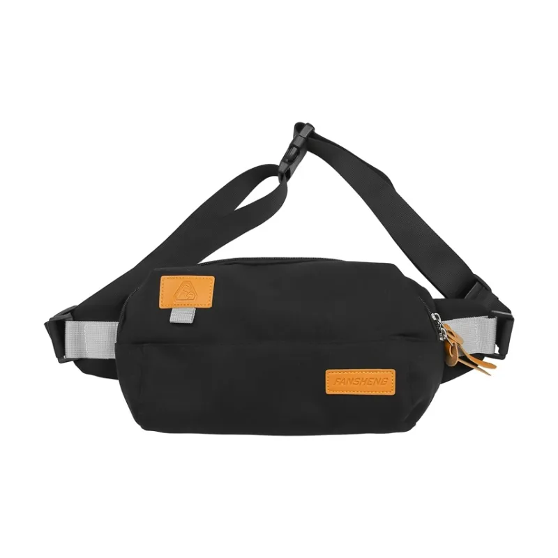 OUZIHUANG Nylon Sling Bag Regular Unisex Black/Blue/Orange & Purple-6