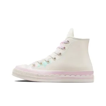 Converse 1970s High Top Canvas Shoes Unisex White Pink
