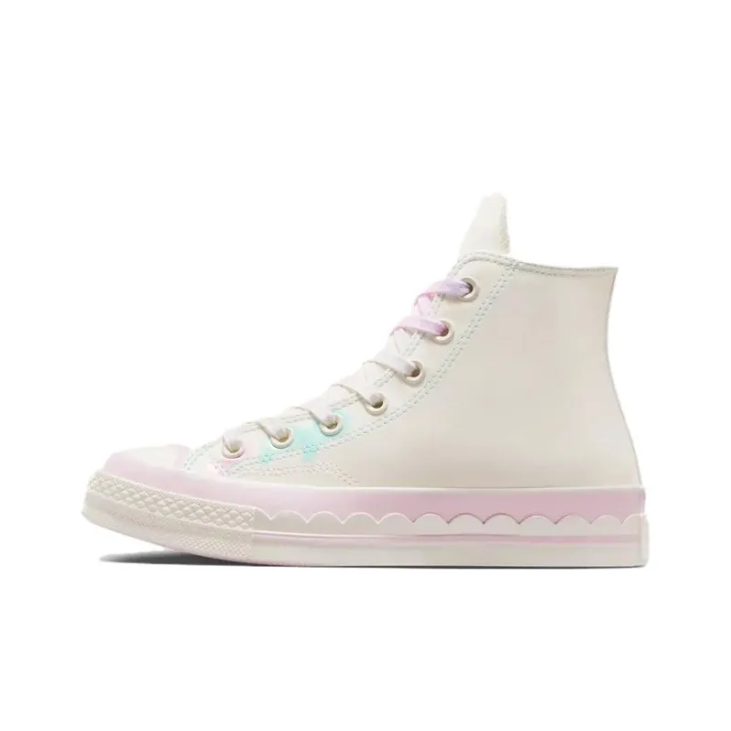 Converse 1970s High Top Canvas Shoes Unisex White Pink-0