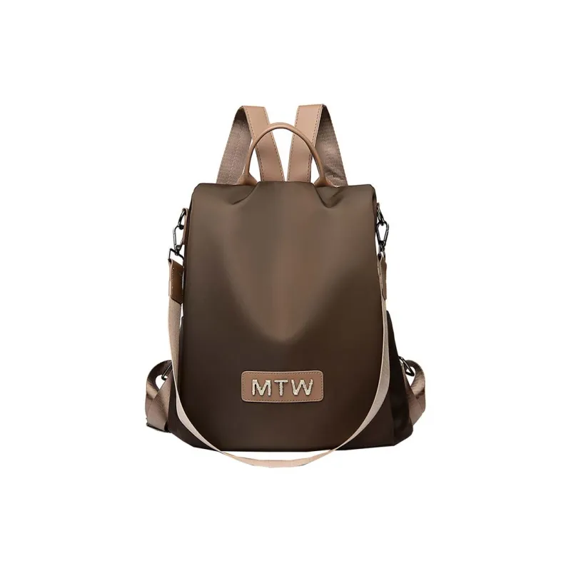 Boniu Oxford One Shoulder Portable Backpack Women's Black/Coffee-1
