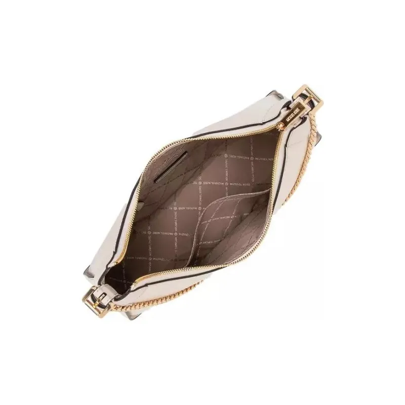 MICHAEL KORS Wilma Leather Handbag, Shoulder Bag Large Size Women's Milk White-2