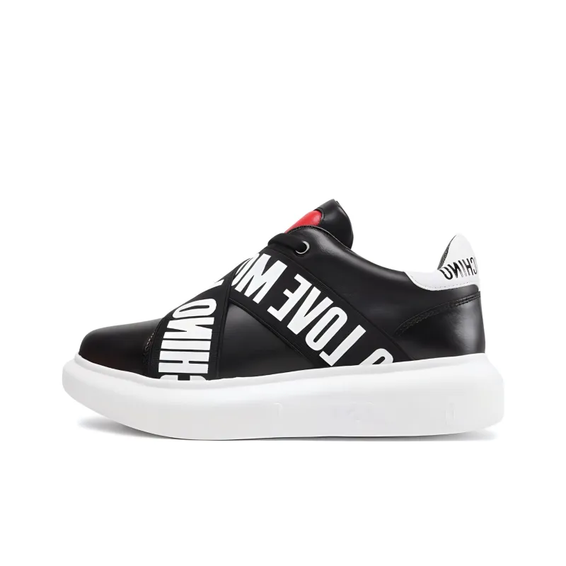 Love MOSCHINO Logo-print Elasticated Strap Sneakers-0