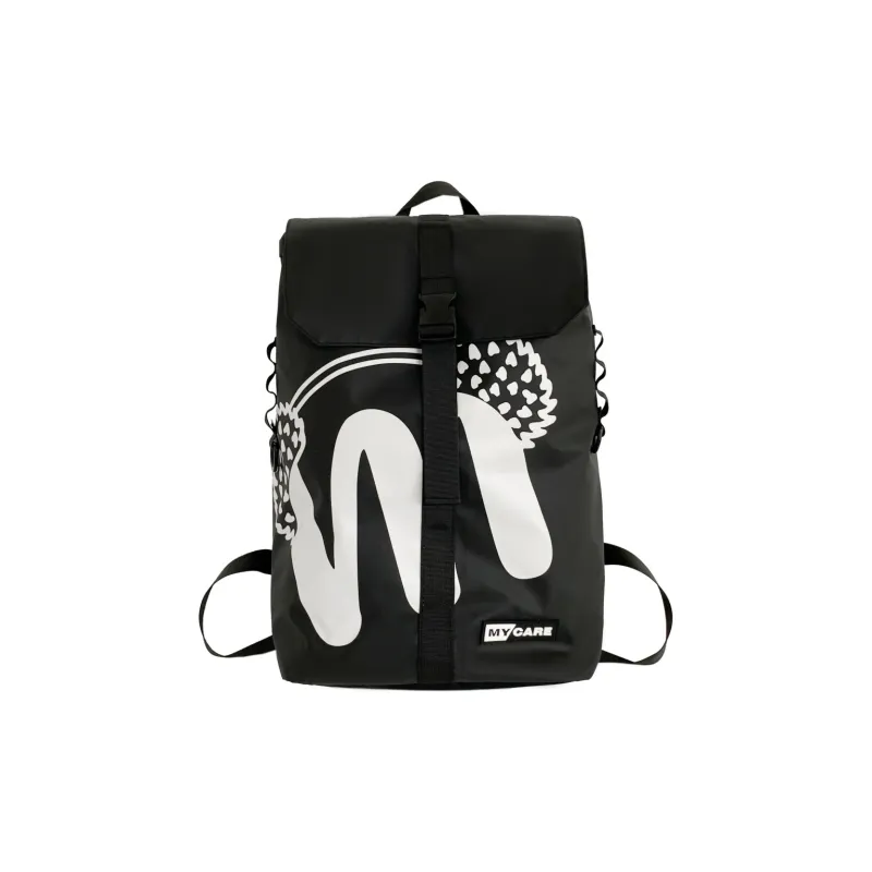 TINYAT Oxford Backpack Large Size Unisex Black-4