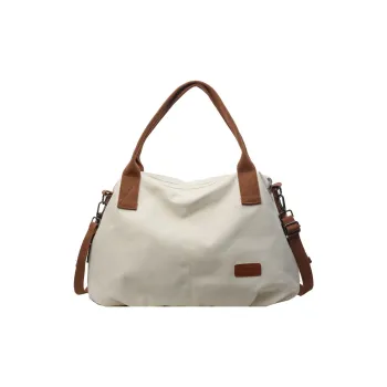 BALANG Fabric Tote Bag Shopping Bag Crossbody Bag Shoulder Bag Regular Women's Ecru Black Khaki