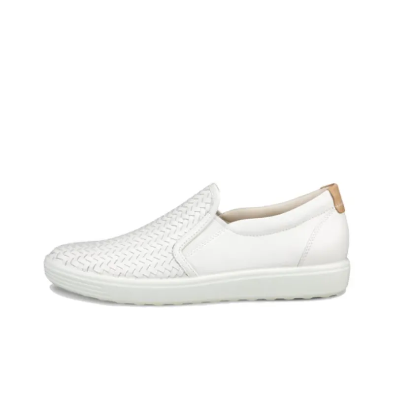 Ecco Soft 7 Slip Resistant Shock Absorbers Low Top Casual Single Shoes Women's White-0