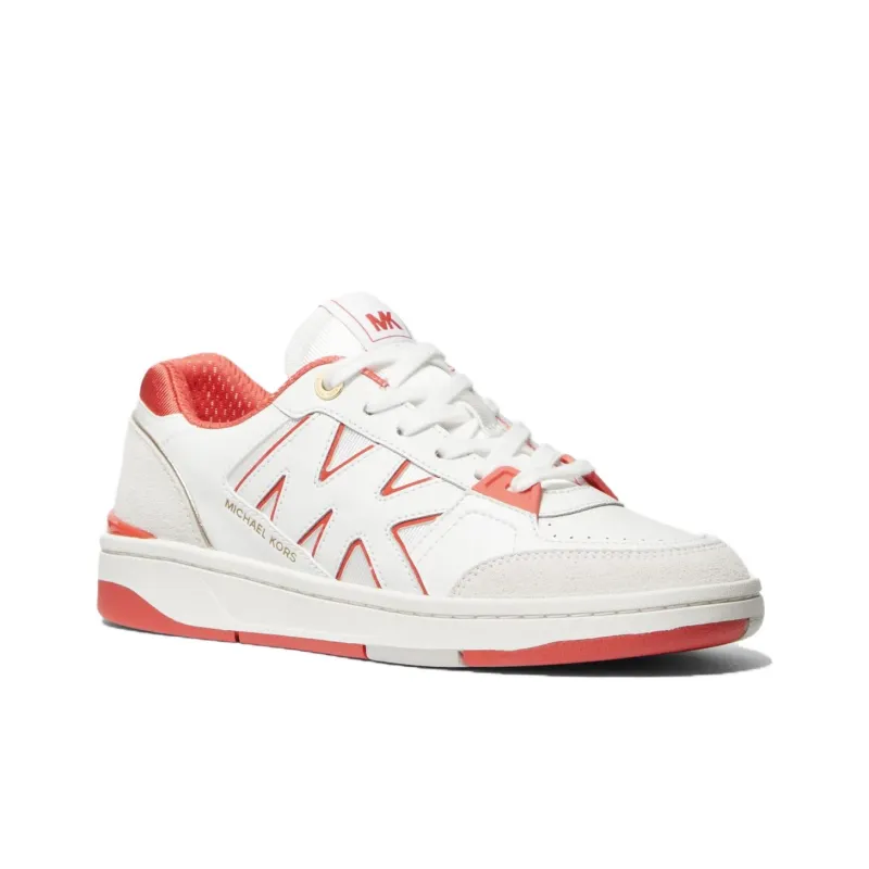 MICHAEL KORS Rebel Low-Top Skateboard Shoes Women's White Red-2