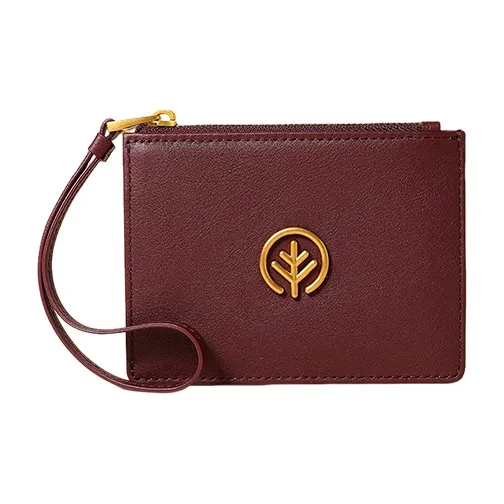 BAGTREE Cow Leather Card Holder Regular Unisex Caramel/Roasted Brown/Black/Cardamom Green/Bordeaux Red-9
