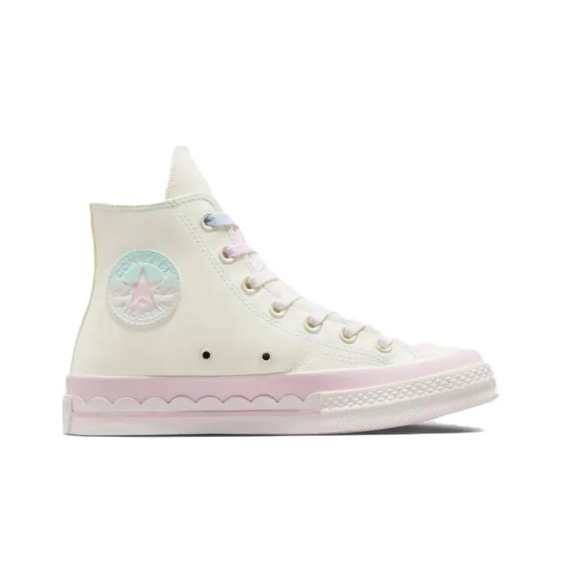 Converse 1970s High Top Canvas Shoes Unisex White Pink-1