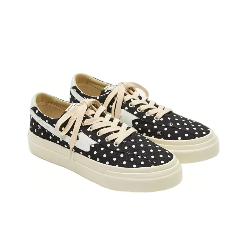 Stepney Workers Club Polka Dot Print Low Top Sneakers - Black/White-1