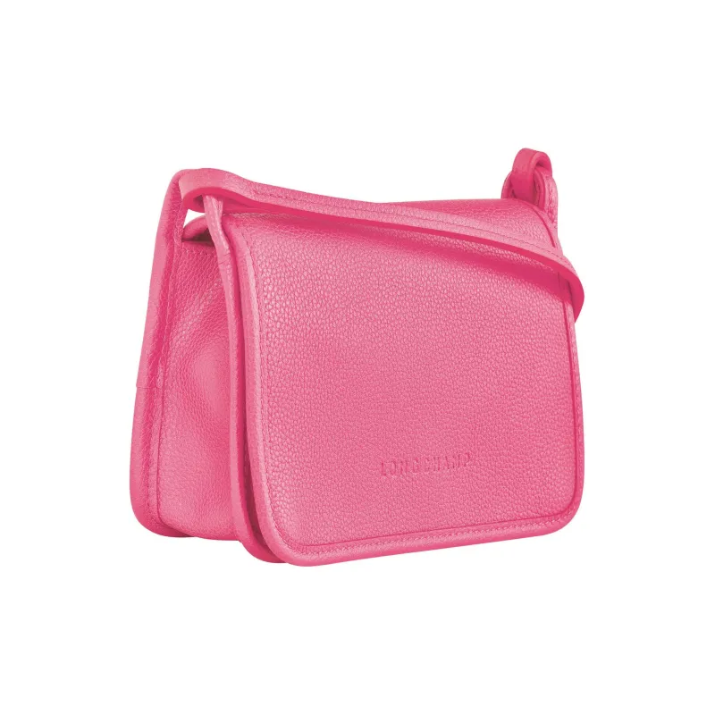 LONGCHAMP Le Foulonné Cow Leather Shoulder Bag Crossbody Bag Wallets Women's Pink-2