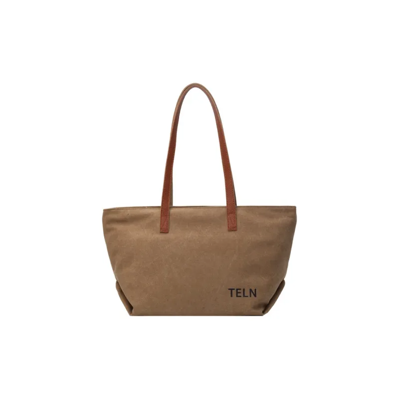 BALANG Canvas Canvas Bag Tote Bag Handbag Shoulder Bag Regular Women's Ecru/Black/Khaki-7