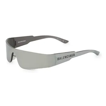 Balenciaga Acetate Irregular Shape Sunglasses Unisex Silver