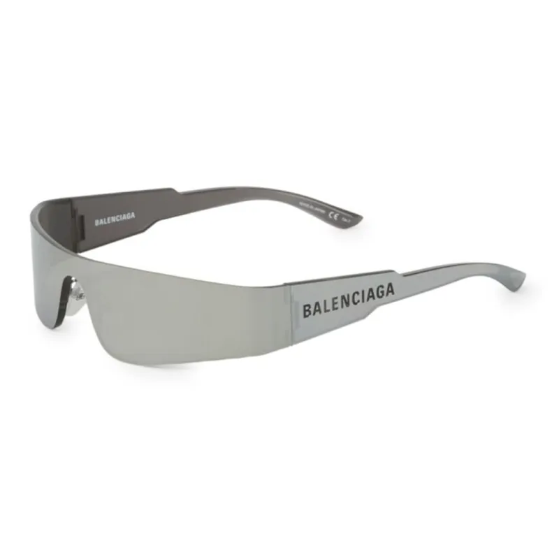 Balenciaga Acetate Irregular Shape Sunglasses Unisex Silver-0