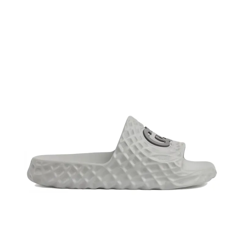 GUCCI Slide Sandal 'Interlocking G Grey Water Ripples'-1