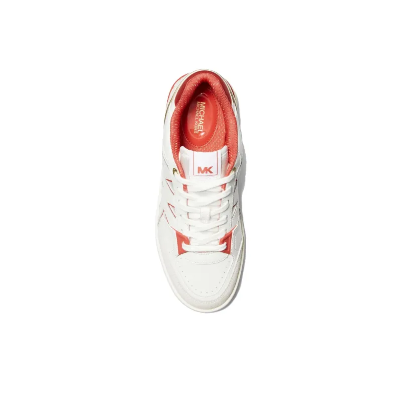 MICHAEL KORS Rebel Low-Top Skateboard Shoes Women's White Red-3