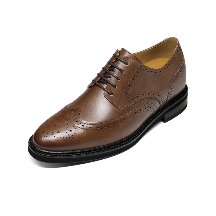He Jinchang Dress Shoes Men's Brown-2
