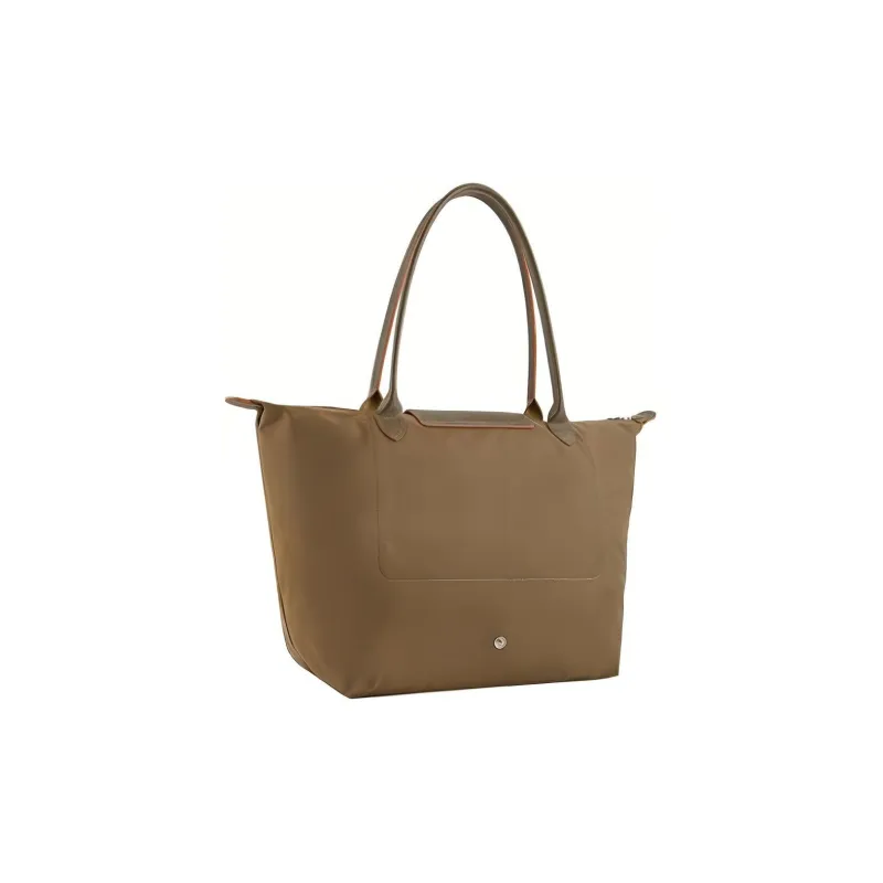 LONGCHAMP Le Pliage Leather With Nylon Tote Bag, Shopping Bag, Shoulder Bag Women's Dark Umber-2