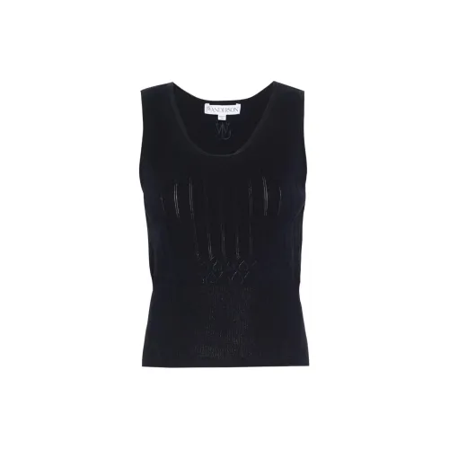 JW Anderson Sleeveless Pointelle-knit Top