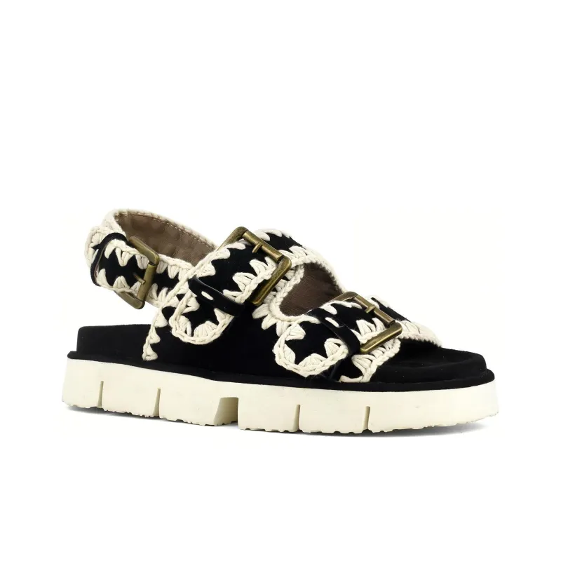 MOU Fashion Sandal Women's White Black-1
