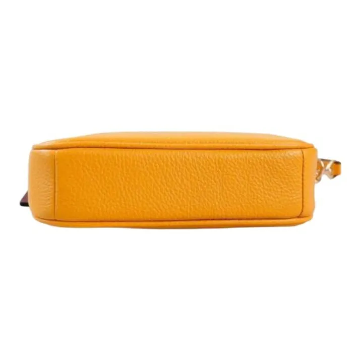 COACH Nolita Leather Shoulder Bag, Handheld Coin Wrist Bag, Handbag Trumpets Women's Candy Orange-3