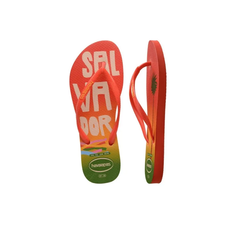 Havaianas Flip Flops Women's Orange Green-4