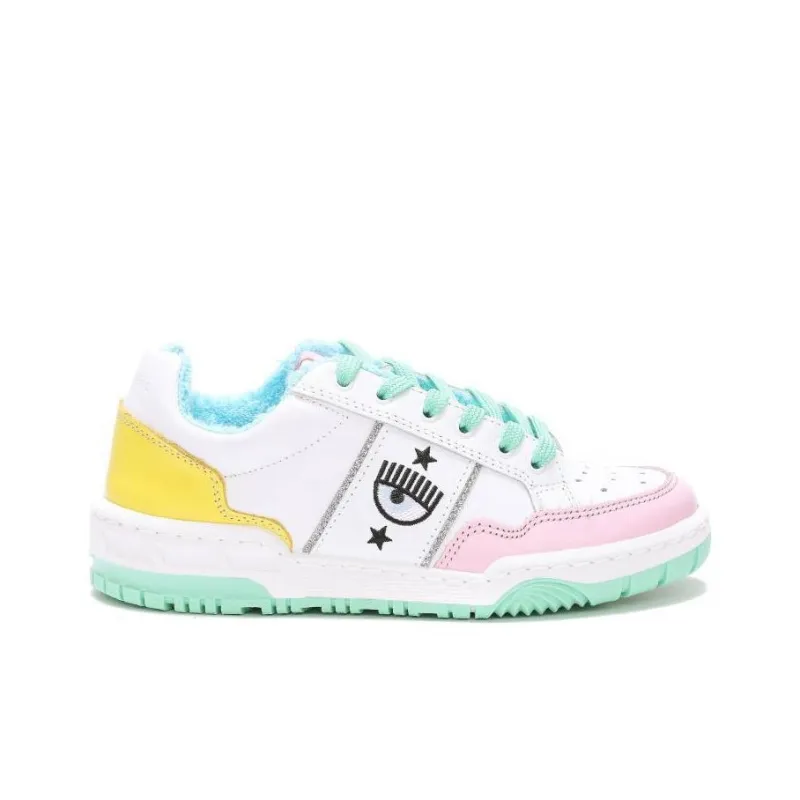 CHIARA FERRAGNI Eyelike Stylish Skateboarding Shoes Women's Green Pink-1