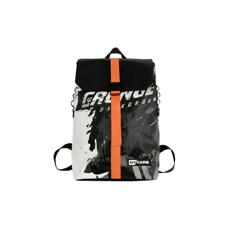 TINYAT Oxford Backpack Large Size Unisex Black-0