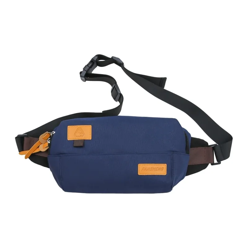 OUZIHUANG Nylon Sling Bag Regular Unisex Black/Blue/Orange & Purple-4