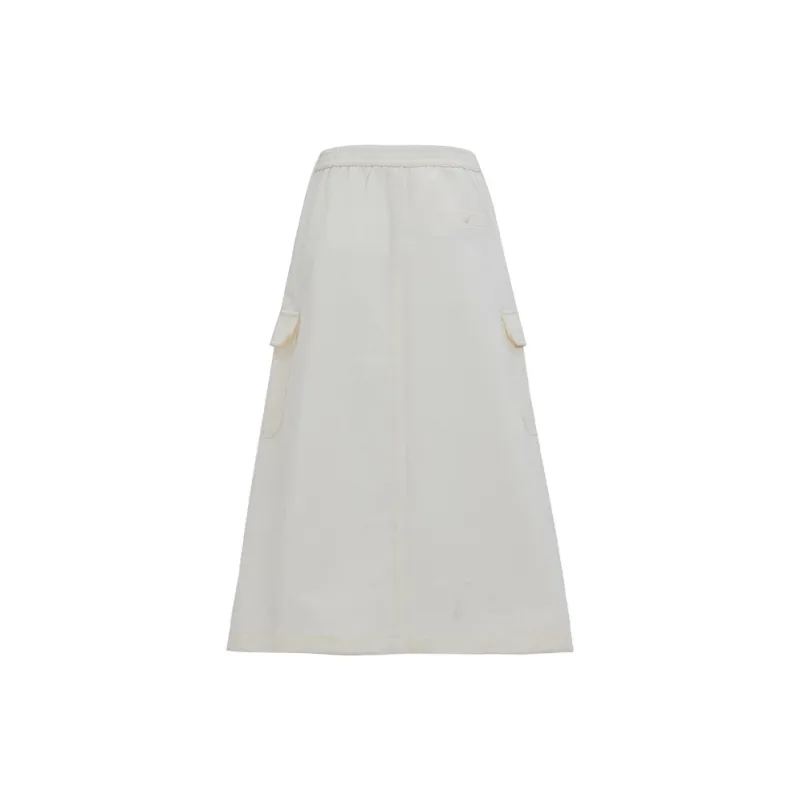 Wen Shan Casual Long Skirt Women's Cream Apricot-1