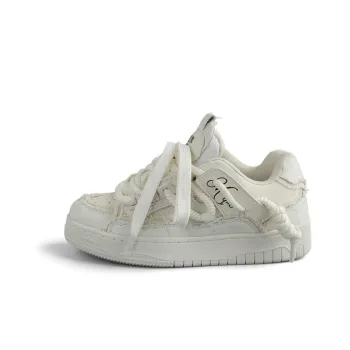 DOLIN COLLECTION Low Top Skateboard Shoes Unisex White