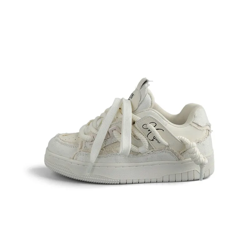 DOLIN COLLECTION Low Top Skateboard Shoes Unisex White-0