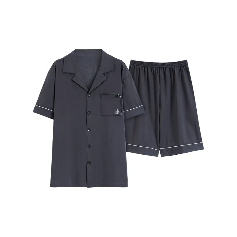 CAIHENGTONG Pajama Set Unisex Apricot-1