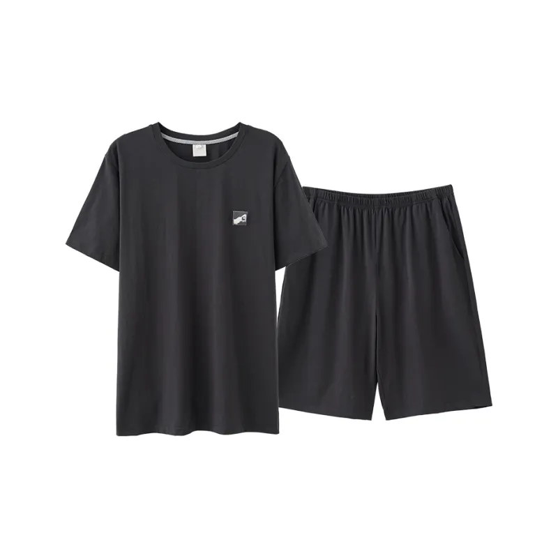 Qin Jing Pajama Set Men's Dark Gray-0