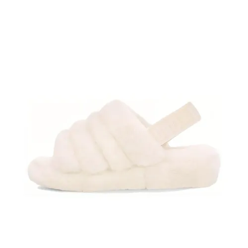 UGG Fluff Yeah Furry Slippers Women's White