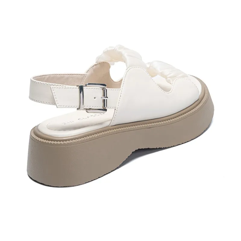 ZHR Strap Sandals 4.5cm Women's Beige-3