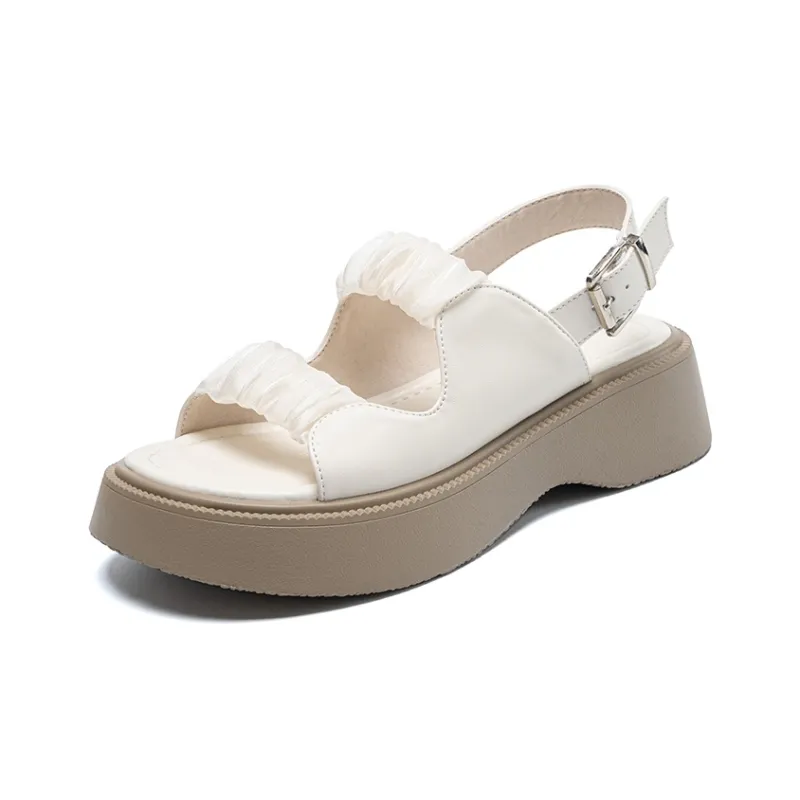ZHR Strap Sandals 4.5cm Women's Beige-1
