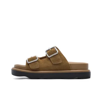 Dickies Slide Slippers Women's Brown/Khaki/Light Pink