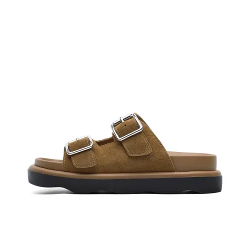 Dickies Slide Slippers Women's Brown/Khaki/Light Pink