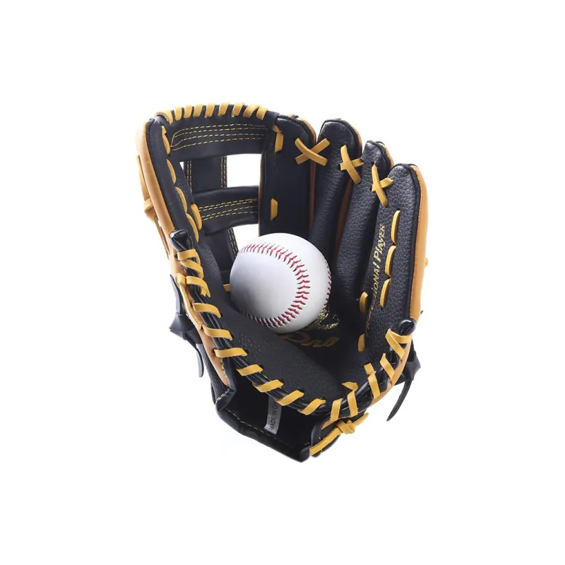 LEACCO Baseball Pitching Glove Cow Split Leather Unisex Black Brown-0
