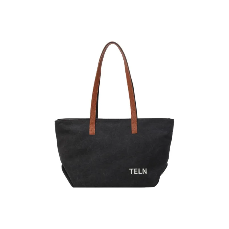 BALANG Canvas Canvas Bag Tote Bag Handbag Shoulder Bag Regular Women's Ecru/Black/Khaki-4
