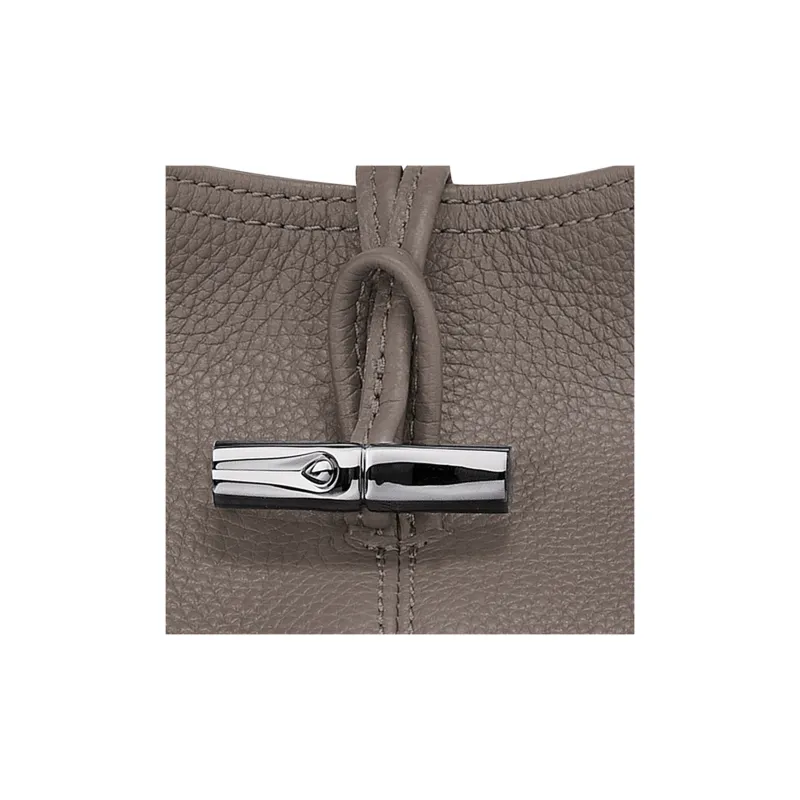 LONGCHAMP Roseau Essential Cow Leather Crescent Shaped Shoulder Bag Handbag Shoulder Bag Women's Gray-3