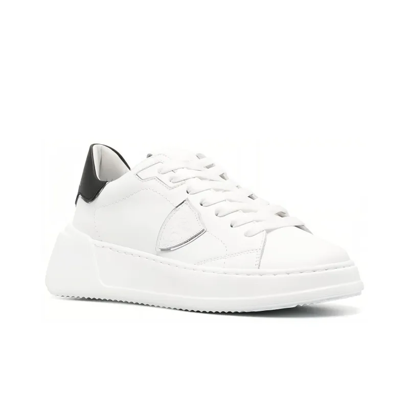 PHILIPPE MODEL Paris Logo-patch Leather Sneakers-1