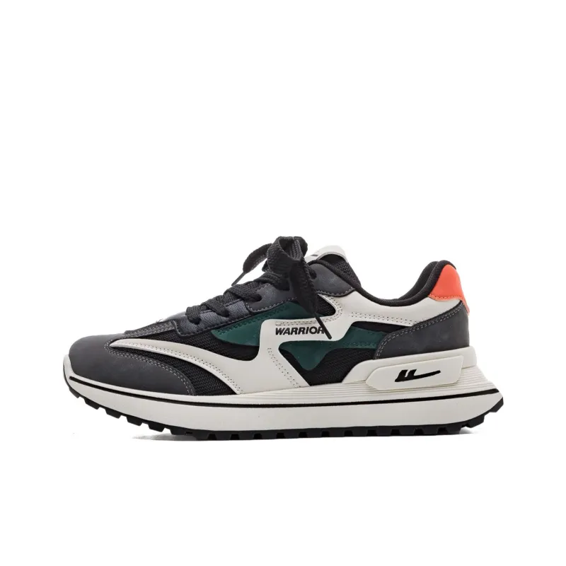 Warrior Cushioned Slip Resistant Low Top Casual Shoes Men's Black Gray-0