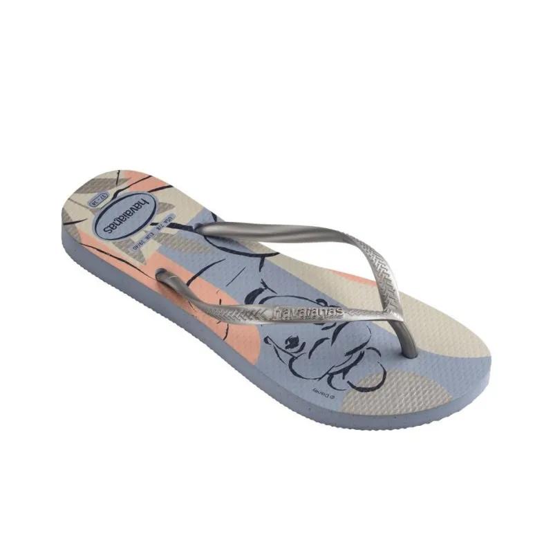 Havaianas Slim Princess Flip Flops Women's Silver Gray-1