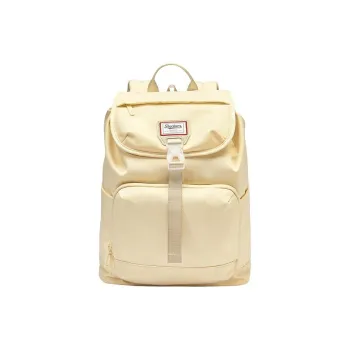 Skechers Fabric Backpack Large Size Unisex Cream Dark Beige